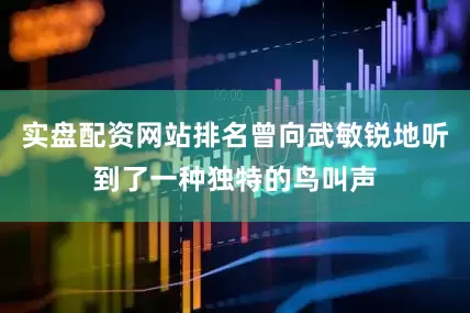 实盘配资网站排名曾向武敏锐地听到了一种独特的鸟叫声
