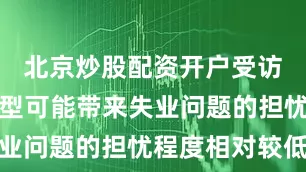 北京炒股配资开户受访者对大模型可能带来失业问题的担忧程度相对较低